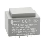 TEZ 4,5/D 230/ 9- 9V Jednofazowy transformator do obwodów drukowanych zalewany