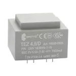 TEZ 4,5/D 230/ 9V Jednofazowy transformator do obwodów drukowanych zalewany
