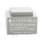TEZ 6,0/D 230/ 6V Jednofazowy transformator do obwodów drukowanych zalewany