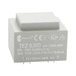 TEZ 6,0/D 230/10,5V TEZ Jednofazowy transformator do obwodów drukowanych zalewany