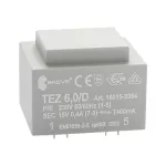 TEZ 6,0/D 230/15V Jednofazowy transformator do obwodów drukowanych zalewany