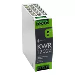 KWR 12024 230-400/ 24VDC 5A Zasilacz impulsowy stabilizowany IP20 na szynę DIN TH-35 z zabezpieczeniem mozliwością regulacji napięcia