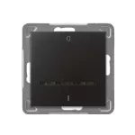 Łącznik dwubiegunowy z podświetleniem niebieskim; IMPRESJA; ANTRACYT; ŁP-11YS/m/50