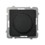 Ściemniacz uniwersalny do obciążenia żarowego, halogenowego oraz LED; SONATA; CZARNY MATOWY; ŁP-8RL2/m/33