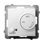 Regulator temperatury z czujnikiem napowietrznym; ARIA; BIAŁY; RTP-1UN/m/00