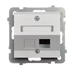 Obudowa gniazda pojedynczego typu Keystone skośna, produkt zawiera nanocząsteczki srebra; AS ANTYBAKTERYJNY; BIAŁY; GPK-1GAS/p/00