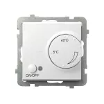 Regulator temperatury z czujnikiem napowietrznym; SONATA; BIAŁY MAT; RTP-1RN/m/75