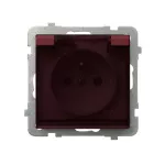 Gniazdo bryzgoszczelne z uziemieniem IP-44 wieczko przezroczyste; SONATA; BURGUND; GPH-1RZ/m/58/d