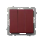 Łącznik potrójny zwierny; SONATA; BURGUND; ŁP-24R/m/58