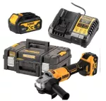DEWALT SZLIFIERKA KĄTOWA  125mm 18V DCG407M2T 2x4,0Ah BL TSTAK