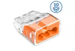 Szybkozłączka wtykowa SCP3 B10 transparentny/pomarańczowy (woreczek = 10 szt.)