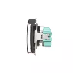 Simon Basic WMBW-53111x-Y011 Gniazdo wtyczkowe Schuko do wersji IP44 z przesłonami (moduł) 16A, 250V~,zaciski śrubowe; czarny. Klapka transparentna