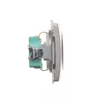 Simon Basic WMUW-02110x-4011 Gniazdo wtyczkowe z uziemieniem Schuko (moduł) 16A, 250V~, zaciski śrubowe; srebrny mat