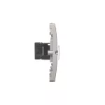 Simon Basic WMUK-0520F2-4011 Gniazdo komputerowe RJ45 podwójne kategoria 5e (moduł). Montaż gniazda na wkręty do puszki; srebrny mat