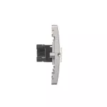 Simon Basic WMUK-0510F2-4011 Gniazdo komputerowe RJ45 pojedyncze, kategoria 5e (moduł). Montaż gniazda na wkręty do puszki; srebrny mat