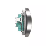 Simon Basic WMUW-00201M-4011 Gniazdo wtyczkowe podwójne bez uziemienia (moduł) z przesłonami torów prądowych, Σ16A, 250V~, zaciski śrubowe; srebrny mat