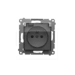 Simon 54 WMDW-53111x-011 Gniazdo wtyczkowe do wersji IP44 Z USZCZELKĄ (moduł) 16A, 250V~, zaciski śrubowe, klapka transparentna; biały *Uszczelka do ramek S54 PREMIUM