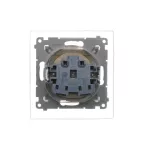 Simon 54 WMDW-53111x-041 Gniazdo wtyczkowe do wersji IP44 Z USZCZELKĄ (moduł) 16A, 250V~, zaciski śrubowe, klapka transparentna; kremowy *Uszczelka do ramek S54 PREMIUM