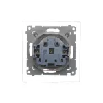 Simon 54 WMDW-53111x-043 Gniazdo wtyczkowe do wersji IP44 Z USZCZELKĄ (moduł) 16A, 250V~, zaciski śrubowe, klapka transp.; srebrny mat *Uszczelka do ramek S54 PREMIUM