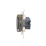Simon 54 WMDW-53111x-044 Gniazdo wtyczkowe do wersji IP44 Z USZCZELKĄ (moduł) 16A, 250V~, zaciski śrubowe, klapka transparentna; złoty mat *Uszczelka do ramek S54 PREMIUM