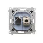 Simon 55 WMDA-P93xx5-149 Gniazdo komputerowe pojedyncze RJ45 kategoria 6, ekranowane z przesłoną przeciwkurzową (moduł); Czarny mat