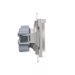 Simon 55 WMDW-50122x-143A Gniazdo wtyczkowe do wersji IP44 bez uszczelki (moduł) 16 A, 250 V~, szybkozłącza. Klapka transparentna; Aluminium mat