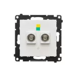 Simon 55 WMDE-014000-111 Gniazdo ekwipotencjalne podwójne (moduł); Biały mat