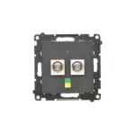 Simon 55 WMDE-014000-149 Gniazdo ekwipotencjalne podwójne (moduł); Czarny mat