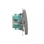Simon Basic WMUL-011xx1-J011 Łącznik jednobiegunowy (moduł) z sygnalizacją załączenia, 10AX, 250V~, szybkozłącza; stal inox