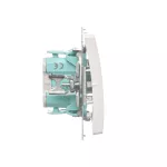 Simon Basic WMUL-051xxx-1011 Łącznik świecznikowy z podświetleniem LED (moduł) 10AX, 250V~, szybkozłącza; biały