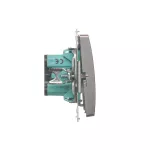 Simon Basic WMUL-020x2x-J011 Łącznik dwubiegunowy (moduł) 16AX, 250V~, zaciski śrubowe; stal inox