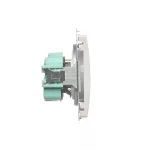 Simon Basic WMUW-00110C-1021 Gniazdo wtyczkowe z uziemieniem (moduł) 16A, 250V~, szybkozłącza; biały