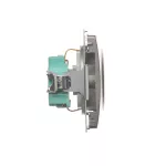 Simon Basic WMUW-02110x-J011 Gniazdo wtyczkowe z uziemieniem Schuko (moduł) 16A, 250V~, zaciski śrubowe; stal inox