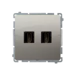 Simon Basic WMUH-0xxxx2-H011 Gniazdo HDMI podwójne (moduł); satynowy