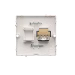 Simon Basic WMUT-0310x2-1011 Gniazdo telefoniczne RJ11 (moduł). Montaż gniazda na wkręty do puszki; biały