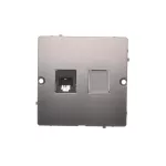 Simon Basic WMUT-0310x2-J011 Gniazdo telefoniczne RJ11 (moduł). Montaż gniazda na wkręty do puszki; stal inox