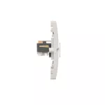 Simon Basic WMUT-0320x2-1011 Gniazdo telefoniczne RJ11 podwójne (moduł). Montaż gniazda na wkręty do puszki; biały
