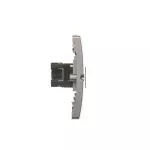 Simon Basic WMUK-0510F2-J011 Gniazdo komputerowe RJ45 pojedyncze, kategoria 5e (moduł). Montaż gniazda na wkręty do puszki; stal inox