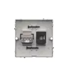 Simon Basic WMUM-0500F2-H011 Gniazdo komputerowe RJ45 kat.5e + telefoniczne RJ11 (moduł). Montaż gniazda na wkręty do puszki; satynowy