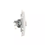 Simon Basic WMUK-0610xx-1011 Gniazdo komputerowe RJ45, kategoria 6, pojedyncze z przesłoną przeciwkurzową (moduł). Montaż na łapki lub wkręty; biały