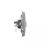 Simon Basic WMUK-0610xx-H011 Gniazdo komputerowe RJ45, kategoria 6, pojedyncze z przesłoną przeciwkurzową (moduł). Montaż na łapki lub wkręty; satynowy