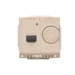 Simon Basic WMUR-02xxxx-9011 Regulator temperatury z czujnikiem wewnętrznym, 16A, 230V~. Montaż gniazda na wkręty do puszki; beż