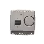 Simon Basic WMUR-02xxxx-J011 Regulator temperatury z czujnikiem wewnętrznym, 16A, 230V~. Montaż gniazda na wkręty do puszki; stal inox