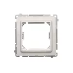 Simon Basic WMUZ-74x3xx-1012 Adapter (przejściówka) na osprzęt standardu 45 × 45 mm. Montaż do puszki na łapki i wkręty; biały