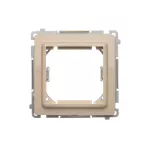Simon Basic WMUZ-74x3xx-9012 Adapter (przejściówka) na osprzęt standardu 45 × 45 mm. Montaż do puszki na łapki i wkręty; beż