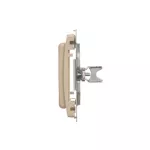 Simon Basic WMUZ-74x3xx-9012 Adapter (przejściówka) na osprzęt standardu 45 × 45 mm. Montaż do puszki na łapki i wkręty; beż