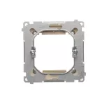 Simon Basic WMUZ-74x3xx-9012 Adapter (przejściówka) na osprzęt standardu 45 × 45 mm. Montaż do puszki na łapki i wkręty; beż