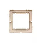 Simon Basic WMUZ-74x2xx-9012 Adapter (przejściówka) na osprzęt standardu 45 × 45 mm. Montaż do puszki na wkręty; beż