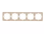 Simon Basic Standard WMYZ-04520x-9013 Ramka 5-krotna – uniwersalna poziom i pion; beż