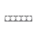 Simon Basic Standard WMYZ-04520x-J013 Ramka 5-krotna – uniwersalna poziom i pion; stal inox